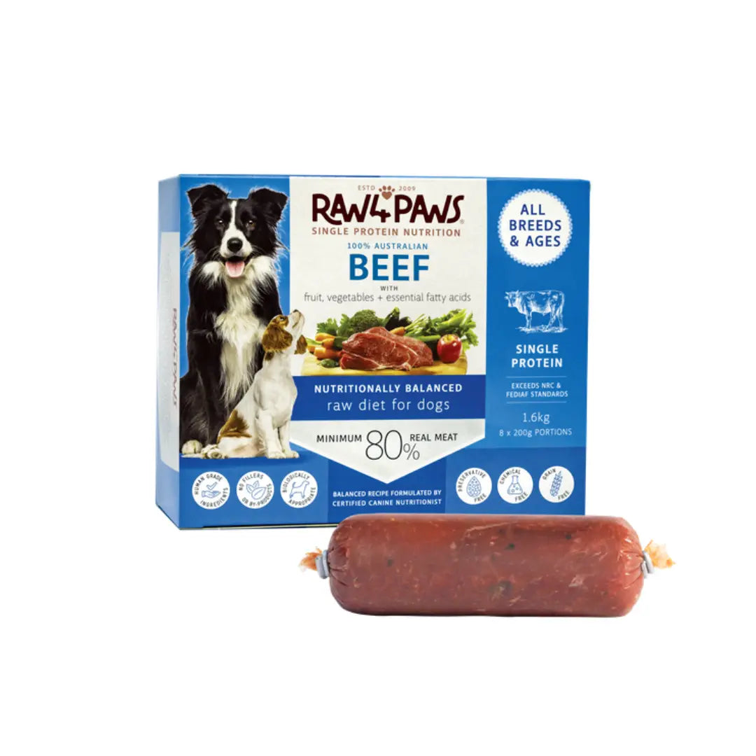Raw4Paws Raw beef dog food rolls