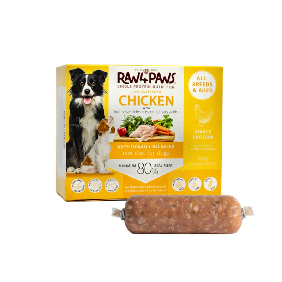 Raw4Paws Raw chicken dog food rolls