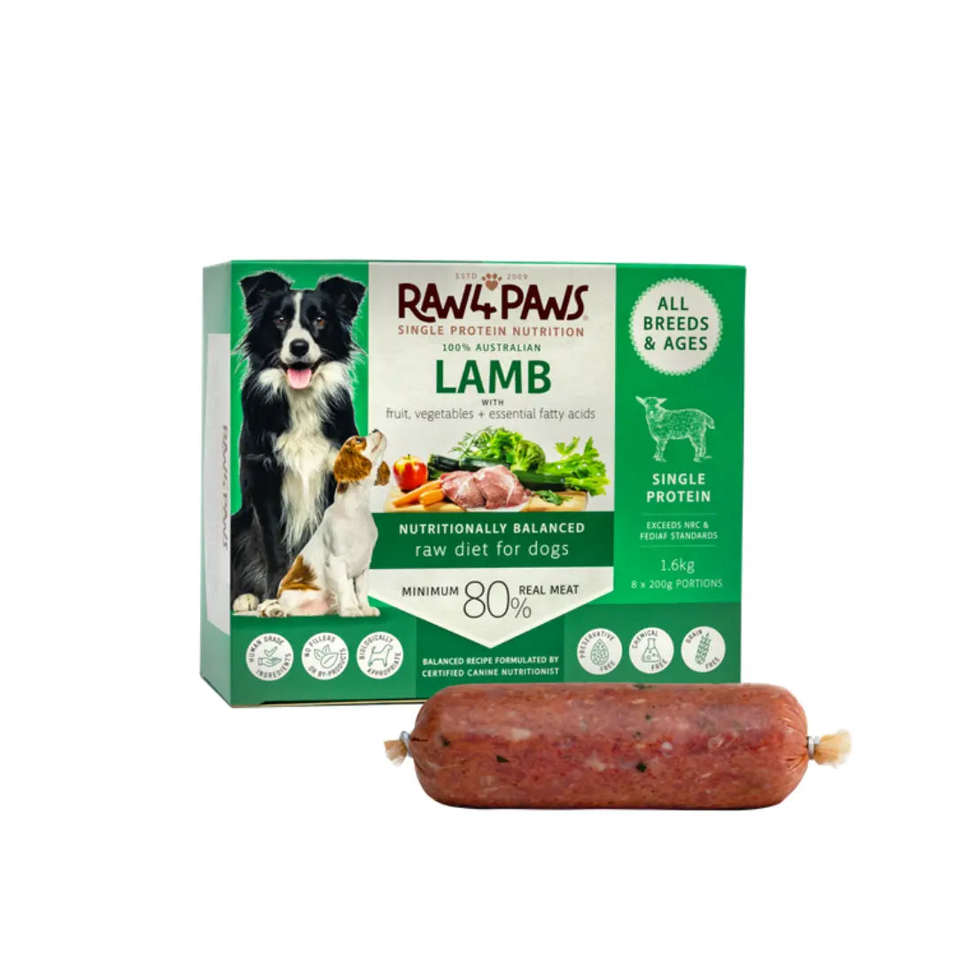 Raw4Paws Raw lamb dog food rolls