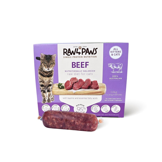 Raw4Paws Beef for Cats Rolls (8x200g)