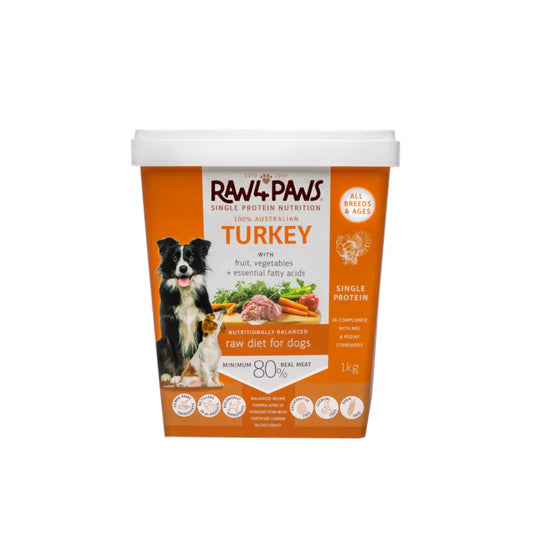 Raw4Paws Raw turkey dog food